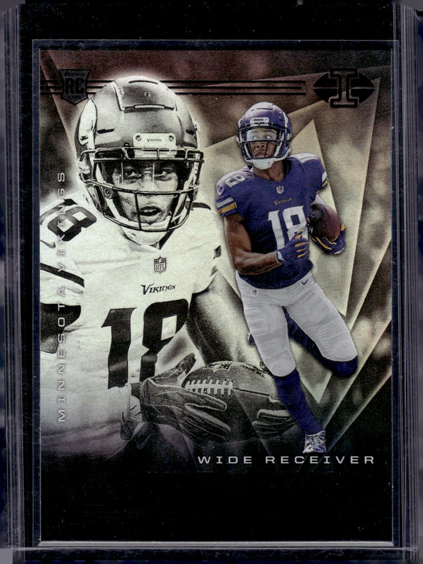 Justin Jefferson Rookie Card 2020 Panini Illusions #22 Minnesota Vikings: Panini Select, Prizm, Mosaic, Contenders, Zenith, Phoenix, Illusions, Absolute, Rookie NFL Sports Trading Cards, SP, SSP, Cards, Football Cards for Sale Near Me, Superbowl & Hall of Fame Player Cards,