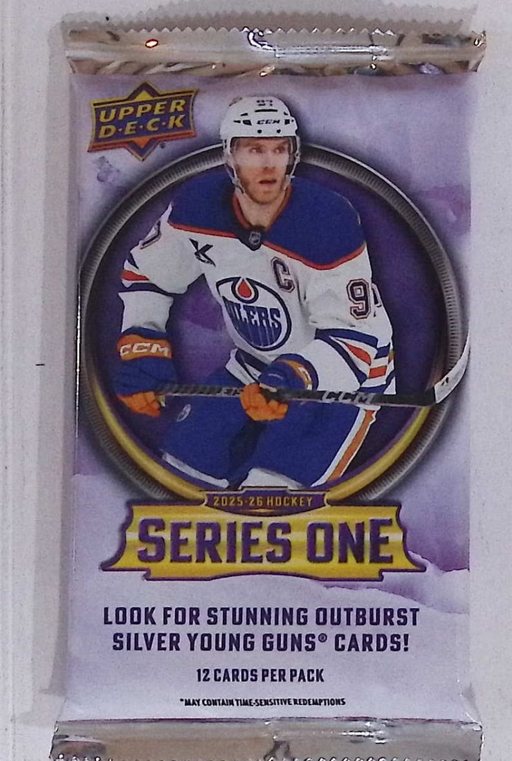 2025-26 Upper Deck Series 1 Hockey Blaster Box Pack - NHL Sports Trading Card: Upper Deck Hockey NHL Trading & Sports Cards, Stanley Cup Winners & Hall of Fame Players, Connor McDavid, Alex Ovechkin, Sports Cards for Sale Near Me, Auction Lots for Sale on Line