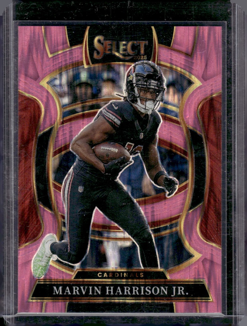 Marvin Harrison Jr. Pink Shock Prizm 2025 Select #22 Arizona Cardinals: Panini Select, Prizm, Mosaic, Contenders, Zenith, Phoenix, Illusions, Absolute, Rookie NFL Sports Trading Cards, SP, SSP, Cards, Football Cards for Sale Near Me, Superbowl & Hall of Fame Player Cards,