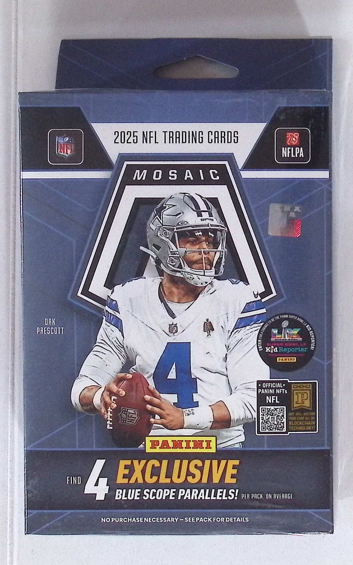 2025 Panini Mosaic Football HANGER BOX - Jaxson Dart, Cam Skattebo, Emeka Egbuka, Ashton Jeanty,: Panini Football NFL Trading & Sports Cards, Rookie Cards in this set are Ja' Marr Chase, Trevor Lawrence, Devonta Smith, Jaylen Waddle, Travis Etienne, Justin Fields, Sports Cards for Sale Near Me, Au