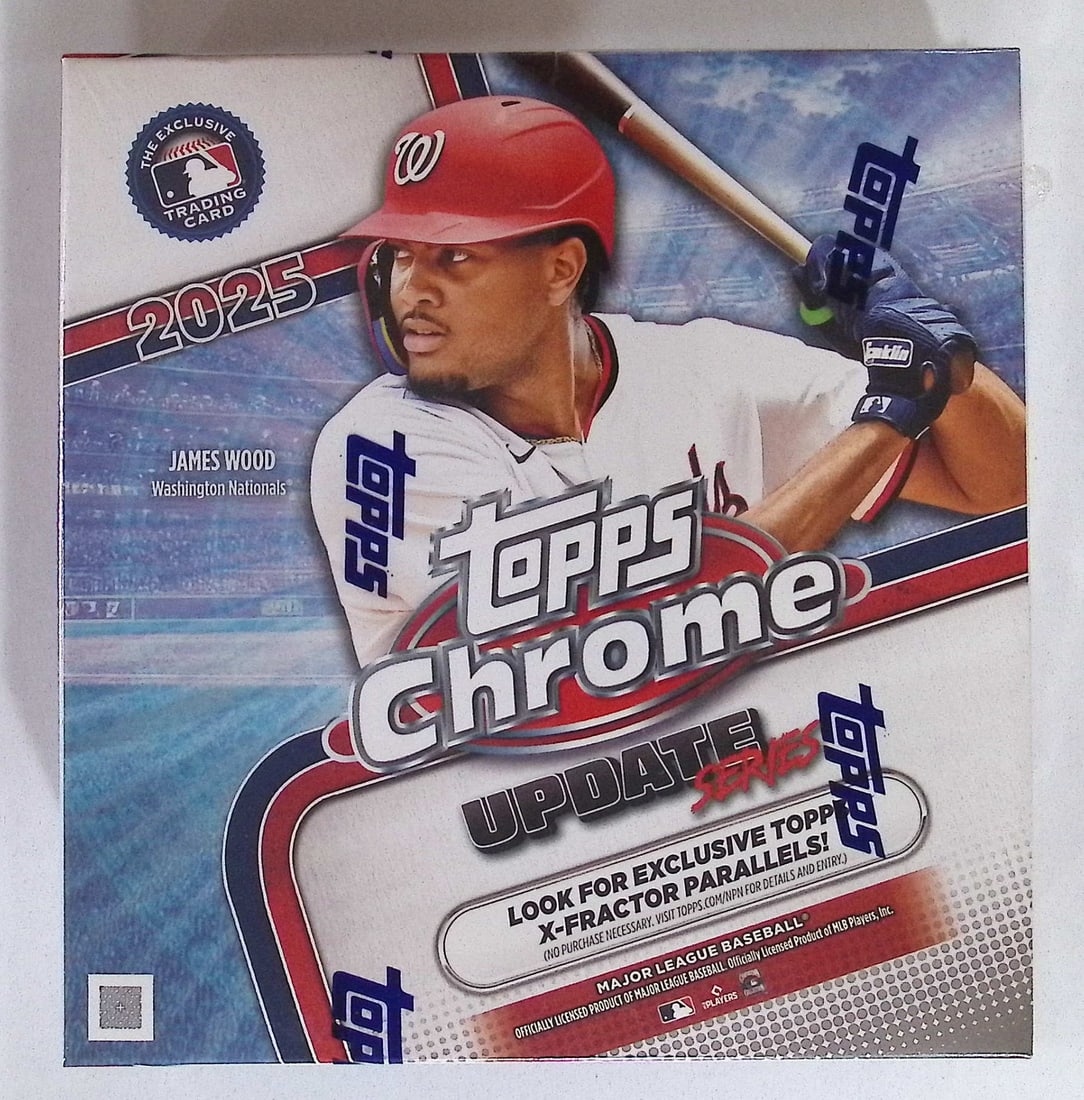 2025 Topps Chrome Update Series MEGA BOX James Wood, Jacob Wilson, Dylan Crews Rookie Cards: Factory Sealed Topps Baseball MLB Trading & Sports Cards, Rookie Cards in this set are James Wood, Dylan Crews, Speckled, SP, SSP, Variations, Autographs, Chrome, Refractors, 1976 Topps, Sports Cards