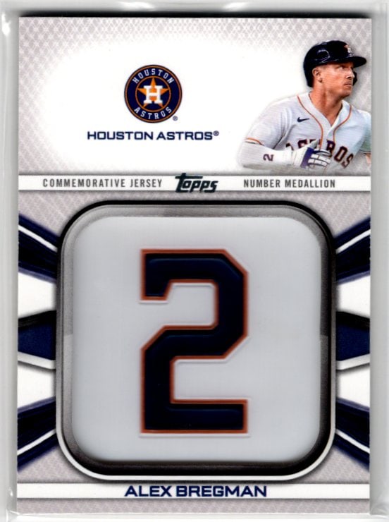 Alex Bregman Commemorative Jersey Number Medallion 2022 Topps #JNM-AB: Topps Baseball MLB Trading & Sports Cards, Sports Cards for Sale Near Me, World Series & Hall of Fame Players Memorabilia, Refractors, X-Fractors, Numbered, SP, SSP, Valuable Auction Memorabilia Lots