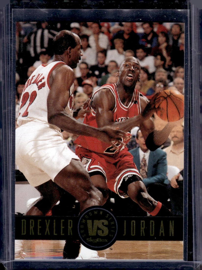 Drexler Vs. Jordan 1994 Skybox Showdown Series #SS11: SkyBox, Basketball NBA Trading & Sports Cards, Sports Cards for Sale Near Me, Chrome, Refractor, SP, SSP, Valuable Auction Memorabilia Lots Sold On Line, NBA Championship & Hall of Fame Player Cards