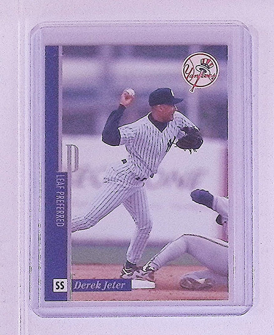 Derek Jeter 1996 Donruss Leaf Preferred #116 Vintage New York Yankees Shortstop (1 of 2)