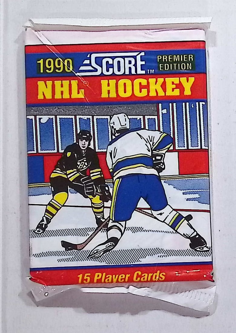 1990 Score Premier Edition Hockey Cards Retail Box Pack Sports Cards Wayne Gretzky: Score Hockey NFL Trading & Sports Cards, Brett Hull, Ray Bourque, Patrick Roy, Mario Lemieux, Wayne Gretzky, Stanley Cup & Hall of Fame Players, Old Sports Cards for Sale Near Me, Vintage Auction Lots