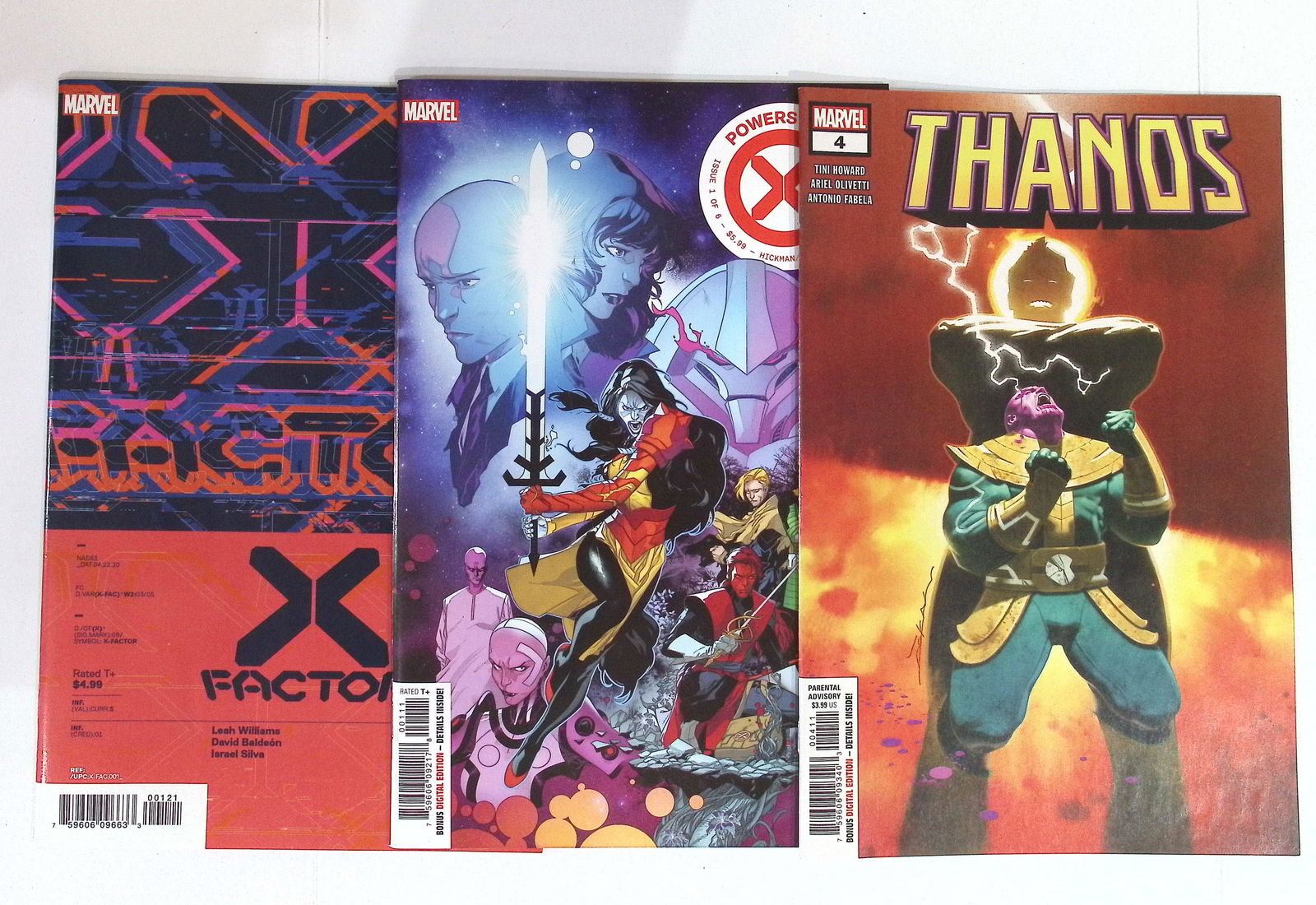 3 Marvel Comic Books: X-Factor, Powers of X, & Thanos: All Comic Books come Bagged & Boarded if more Valuable; Shipping is a little more than baseball cards due to the cost of supplies, Super Heroes Collectibles, Auction Magazine Lots for Sale on Line, Va