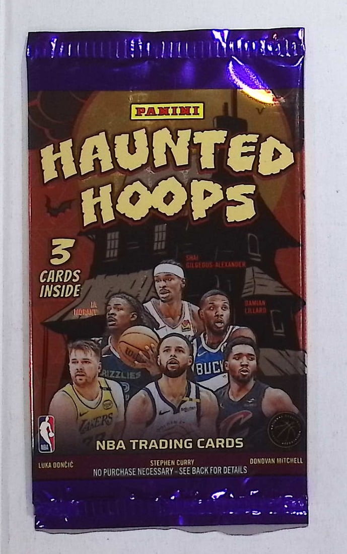 2025 Panini Haunted Hoops Basketball Retail Box Pack: Panini Basketball NBA Trading & Sports Cards, Sports Cards for Sale Near Me, Anthony Edwards, Jayson Tatum, Steph Curry, Panini Numbered Cards, Cracked Ice, Silver Prizm, Auction Lots for Sale on Line