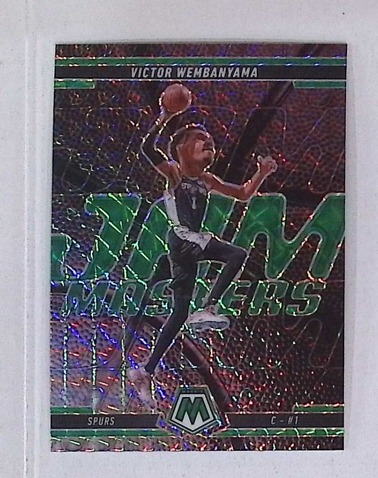 Victor Wembanyama Green Mosaic Prizm Jam Masters 2024 Panini Mosaic #4: Panini Select, Prizm, Mosaic, Contenders, Revolution, Phoenix, NBA Hoops, Rookie NFL Sports Trading Cards, Silver, SP, SSP, Wave Prizms, Numbered Cards, Basketball sports Cards for Sale Near Me, NBA C