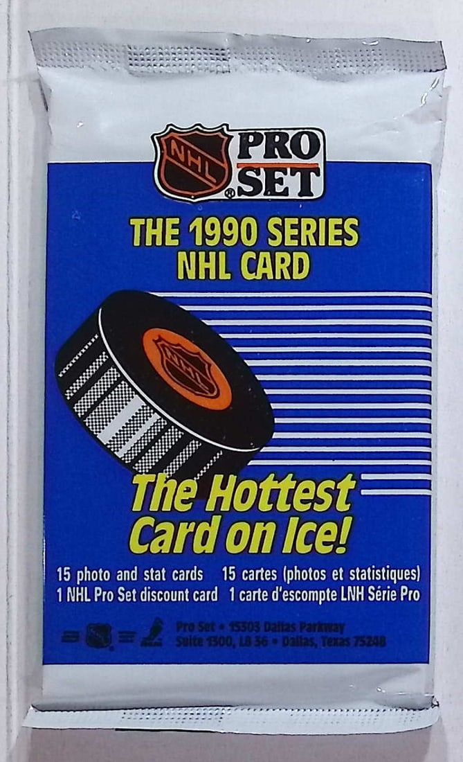 1990 Pro Set Vintage Hockey Cards Retail Box Pack Sports Cards Brett Hull Ray Bourque: 1991 Pro Set Vintage Hockey Card Factory Sealed Retail Box Pack Sports Cards