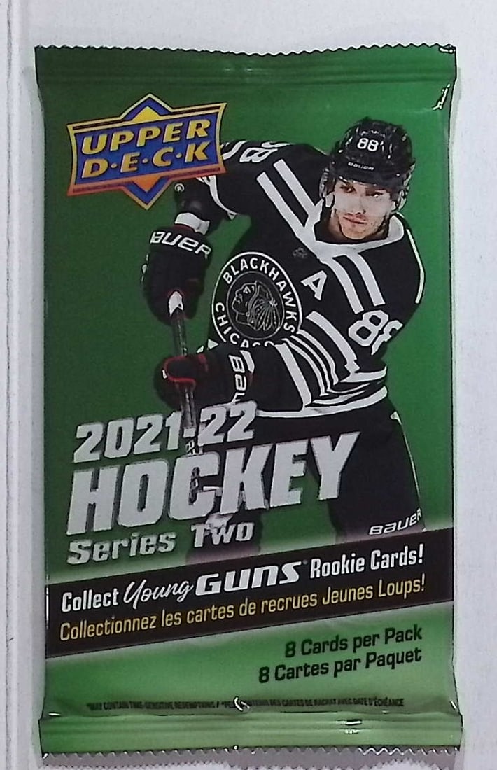 2021-22 Upper Deck Series 2 Hockey Card Retail Box Pack - Young Guns Rookie Cards: Upper Deck Series 2 Hockey NHL Trading & Sports Cards, Rookie SP Cards, Stanley Cup & Hall of Fame Players, Connor McDavid, Alex Ovechkin, Sports Cards for Sale Near Me, Auction Memorabilia Lots For S