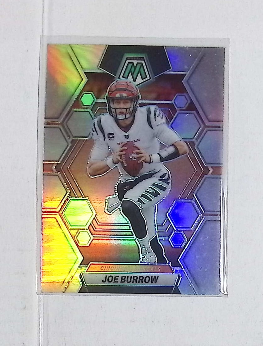 Joe Burrow Silver Prizm 2023 Panini Select #40: Panini Select, Prizm, Mosaic, Contenders, Zenith, Phoenix, Illusions, Absolute, Rookie NFL Sports Trading Cards, SP, SSP, Cards, Football Cards for Sale Near Me, Superbowl & Hall of Fame Player Cards,