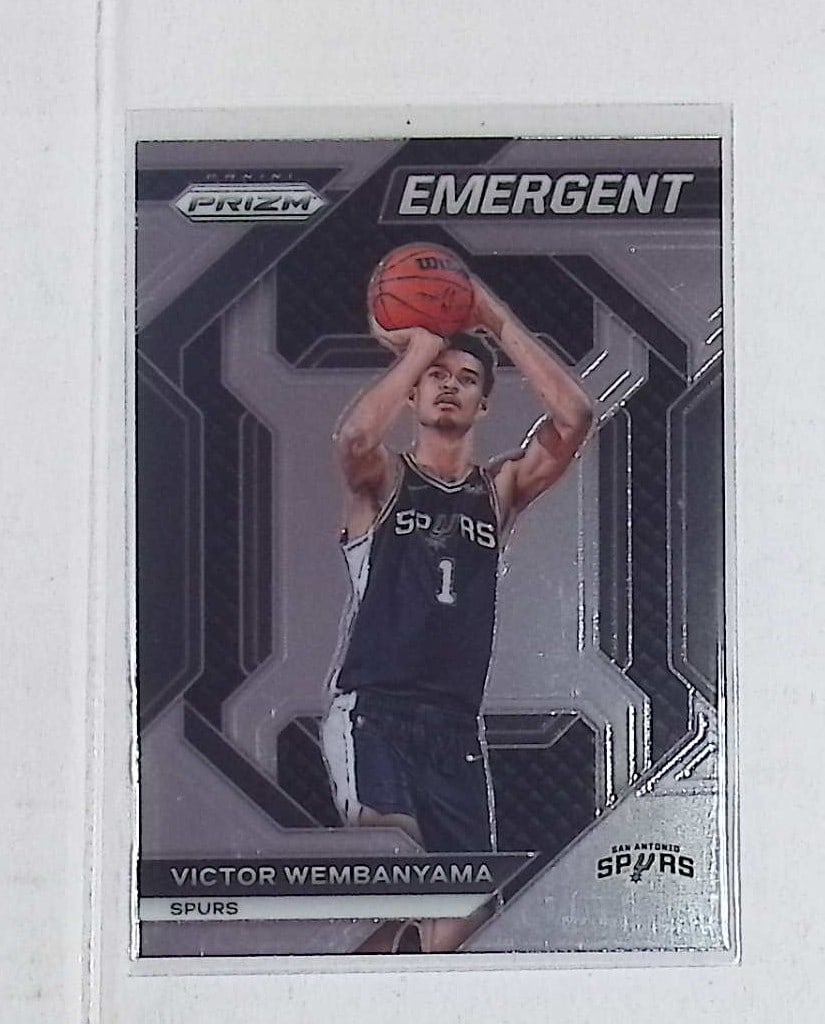 Victor Wembanyama Rookie Card Emergent 2023 Panini Prizm #12 San Antonio Spurs: Panini Select, Prizm, Mosaic, Contenders, Revolution, Phoenix, NBA Hoops, Rookie NFL Sports Trading Cards, Silver, SP, SSP, Wave Prizms, Numbered Cards, Basketball sports Cards for Sale Near Me, NBA C