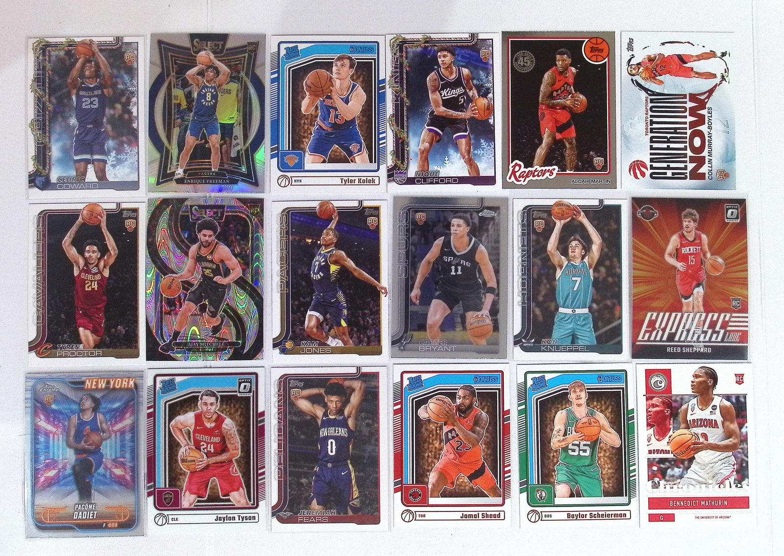 18 Rookie Basketball Cards: Topps, Donruss, & Panini Including Kon Kneuppel (1 of 1)