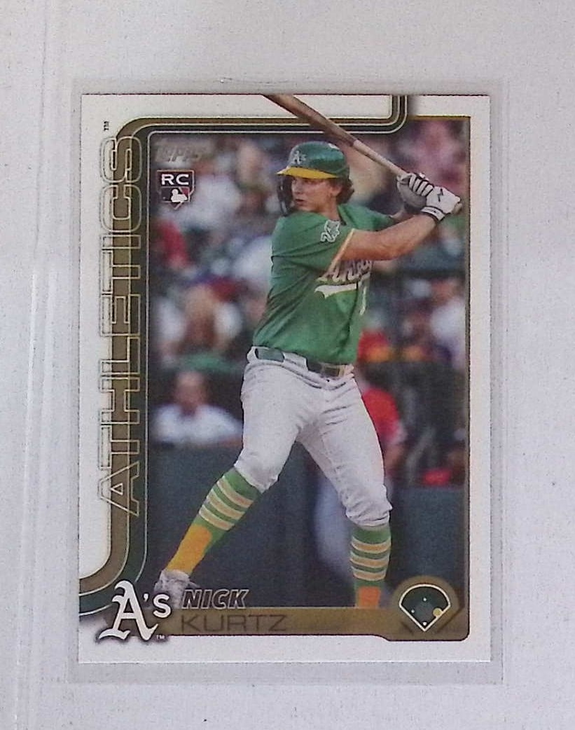 Nick Kurtz Rookie Card 2025 Topps Update Series #US201: Topps Baseball MLB Trading & Sports Cards, Sports Cards for Sale Near Me, World Series & Hall of Fame Players Memorabilia, Refractors, X-Fractors, Numbered, SP, SSP, Valuable Auction Memorabilia Lots