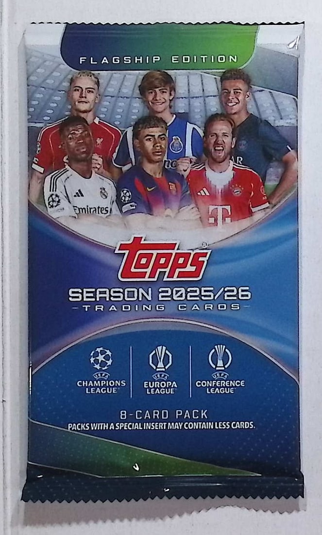 2025-26 Topps UEFA Club Competitions Flagship Soccer Factory Sealed Blaster Box Pack,: Topps Soccer UEFA, Chrome, Refractor, X-Fractor, Soccer Rookie UEFA Sports Trading Cards, Silver, SP, SSP, Wave Prizms, Numbered Cards, Soccer sports Cards for Sale Near Me, UEFA Championship & Hall o