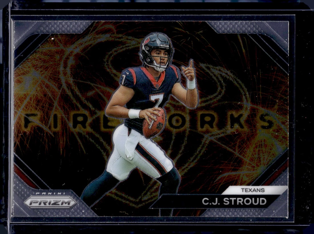 Cj Stroud Rookie Card Fireworks 2023 Panini Prizm #F-10 Houston Texans (1 of 2)