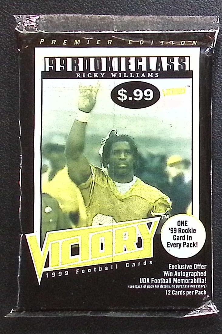 1999 Upper Deck Victory Premier Edition Vintage Football Card Retail Box Pack, NFL Trading Cards: Upper Deck Football NFL Trading & Sports Cards, Brett Favre Rookie Card, John Elway, Bo Jackson, Jerry Rice, Dan Marino, Deion Sanders, Old Sports Cards for Sale Near Me, Vintage Valuable Auction Comm