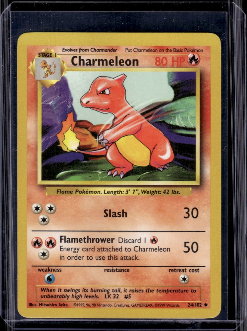 1999 Pokemon Base Set Charmeleon #24/102 (1 of 2)