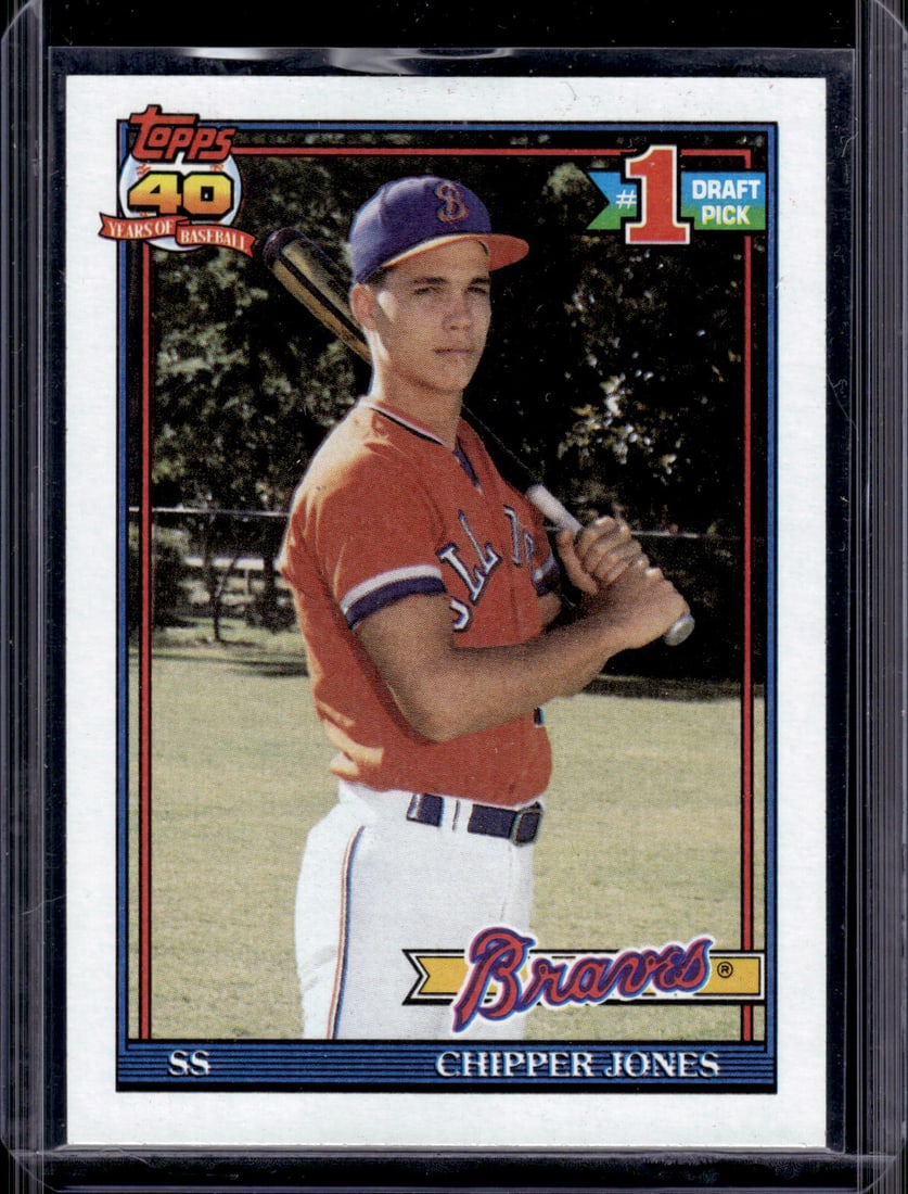 Chipper Jones Rookie Card 1991 Topps #333 Atlanta Braves (1 of 2)