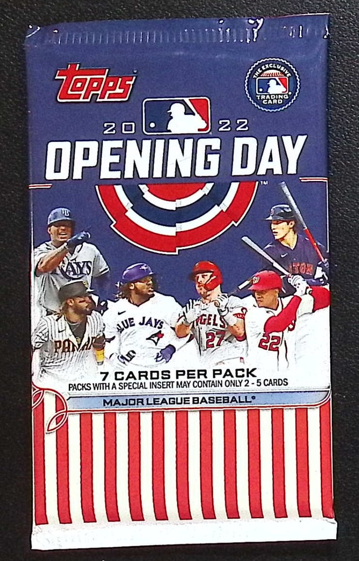 2022 Topps Opening Day Baseball HOBBY BOX PACK - MLB Sports Trading Card: Topps Opening Day Baseball MLB Trading & Sports Cards, Sports Cards for Sale Near Me, World Series & Hall of Fame Players, Auction Lots for Sale on Line, Shohei Ohtani, Sparkles, Rookie Cards, SP, SSP