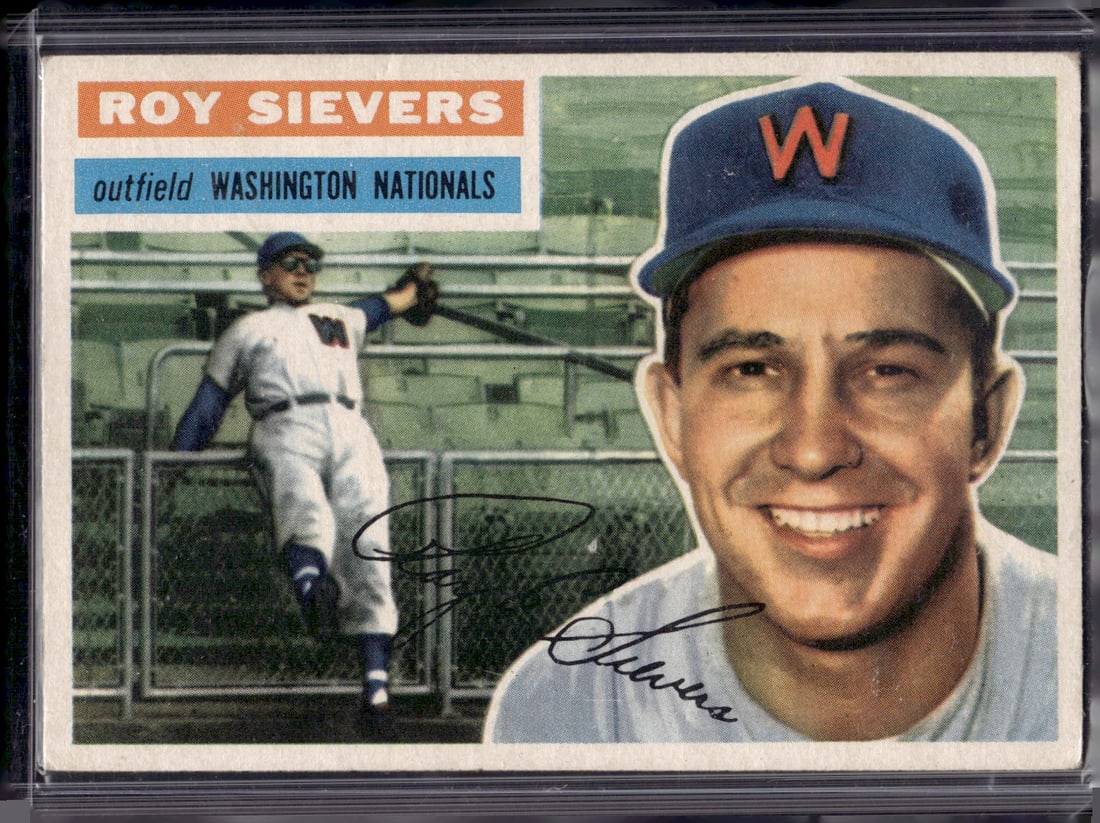 Roy Sievers 1956 Topps #75 Washington Nationals Vintage Baseball Card (1 of 2)
