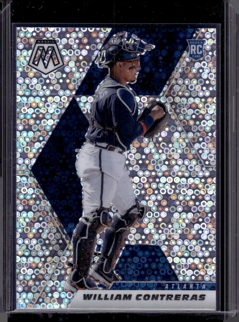 William Contreras Rookie Card Quick Pitch Prizm 2021 Mosaic #201 Brewers (1 of 2)