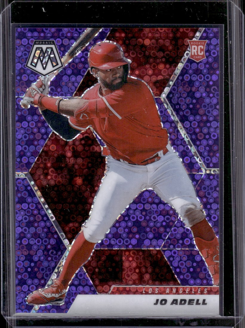 Jo Adell Rookie Card Purple Quick Pitch Prizm /50 2021 Mosaic #270 Los Angeles Angels: Panini Baseball MLB Trading & Sports Cards, Sports Cards for Sale Near Me, Prizm, Mosaic, Select, SP, SSP, Auction Memorabilia Lots for Sale On Line, World Series & Hall of Fame Players
