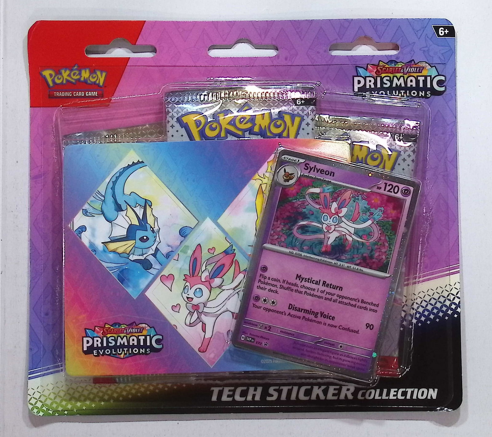 2025 Pokemon Scarlet & Violet Prismatic Evolutions Tech Sticker Collection Blister Packs (1 of 1)