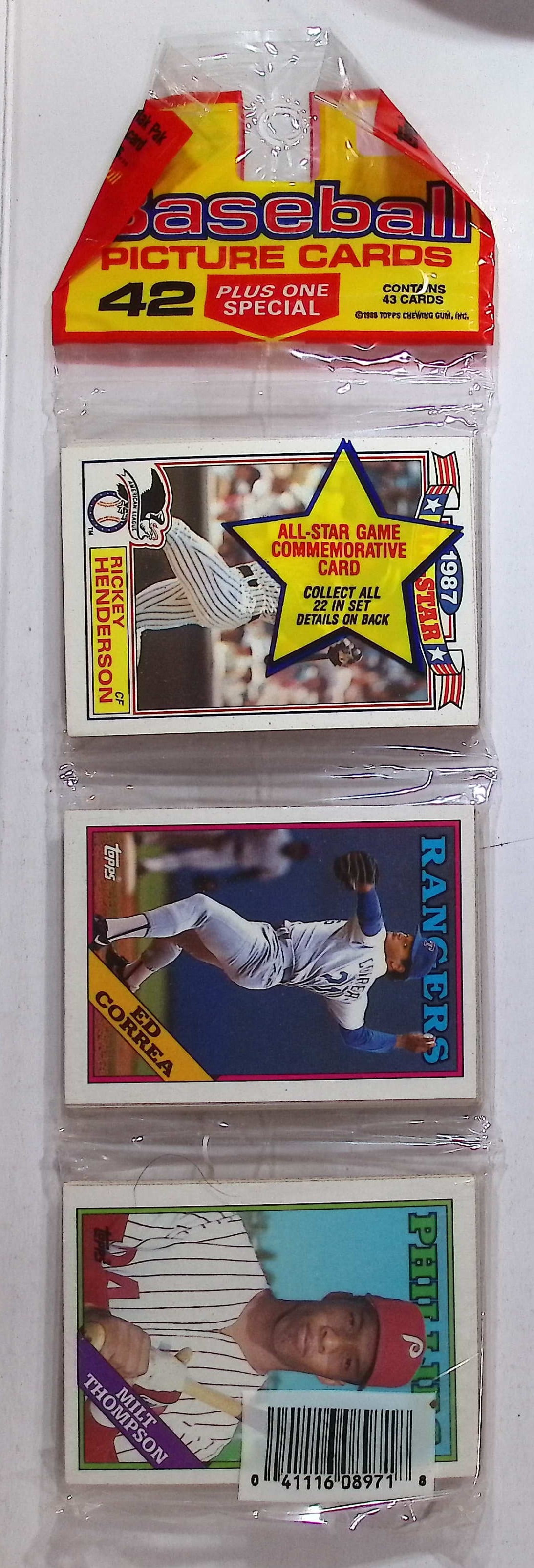 1988 Topps Baseball Cards Hanger Rack Pack - 42 Sports Cards Plus 1 Special Card You Receive the: Topps Baseball MLB Trading & Sports Cards, Dwight Gooden, Rickey Henderson, Paul Molitor, Allan Trammell, Robin Yount, Nolan Ryan, Chicago Cubs, Atlanta Braves, old Sports Cards for Sale Near Me, Vint