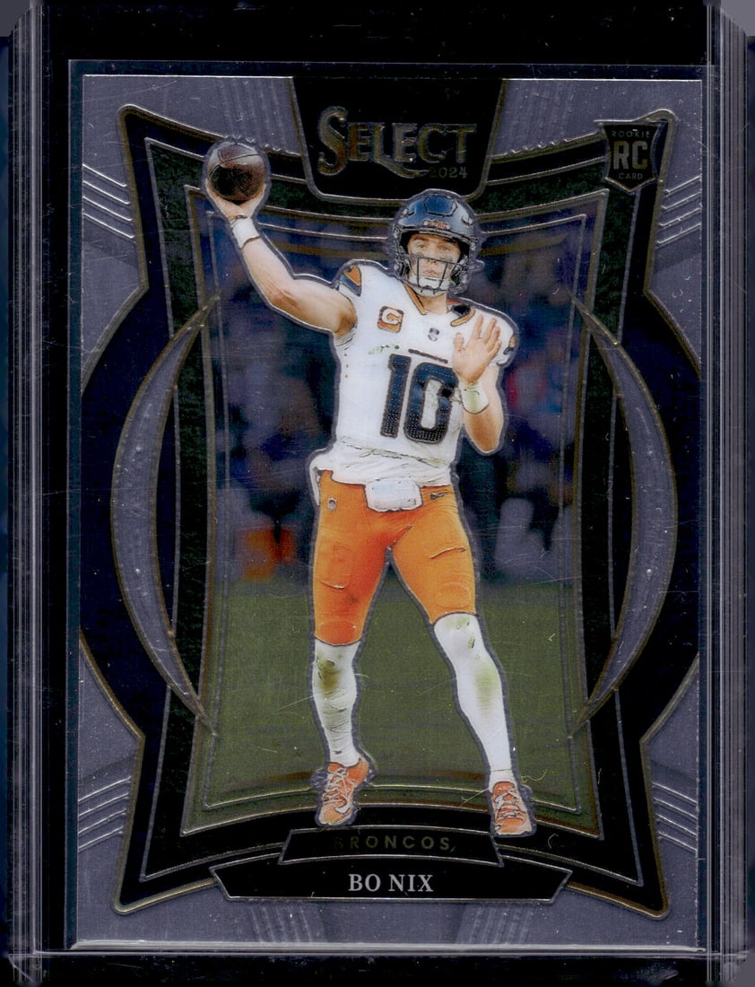 Bo Nix Rookie Card 2024 Select #30 Denver Broncos (1 of 2)