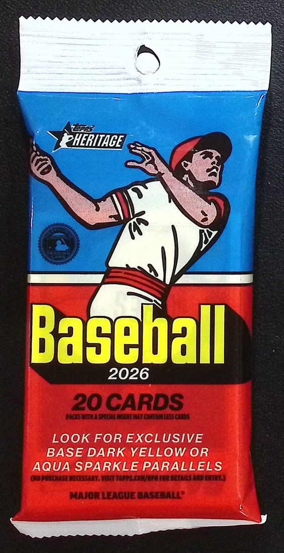 2026 Topps Heritage Series 1 Baseball HANGER VALUE FAT PACK (1 of 1)