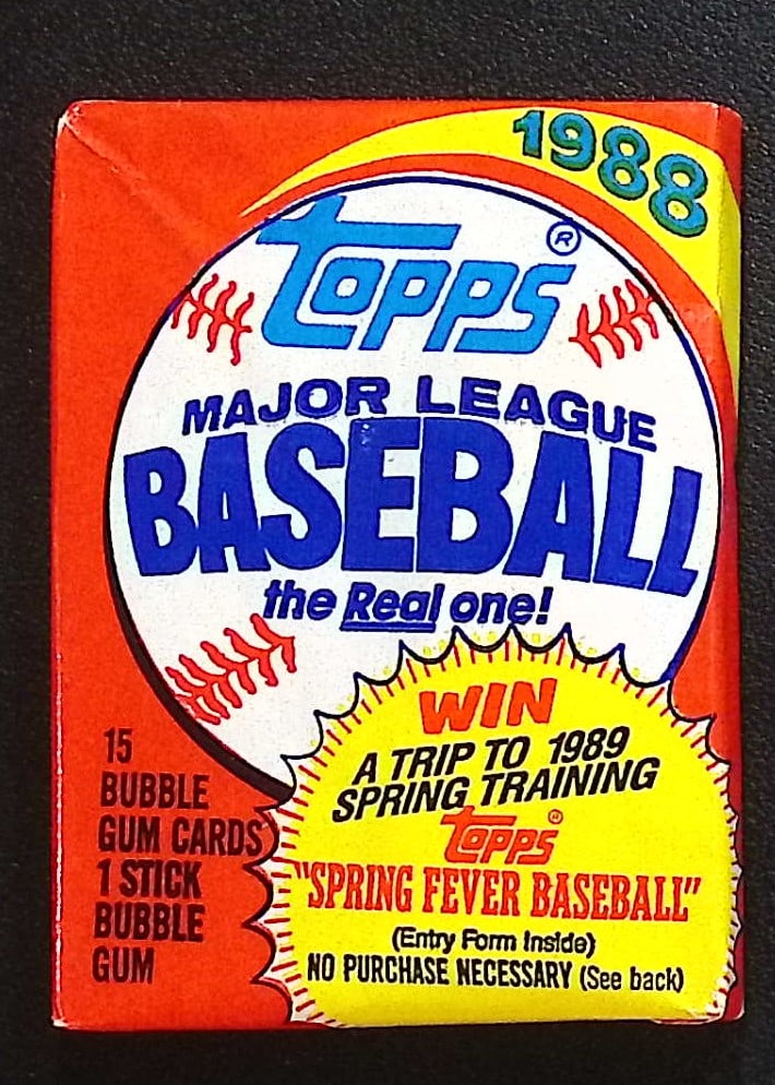 1988 Topps Series 1 Vintage Baseball Card Retail Box Wax Pack Sports Cards (1 of 1)