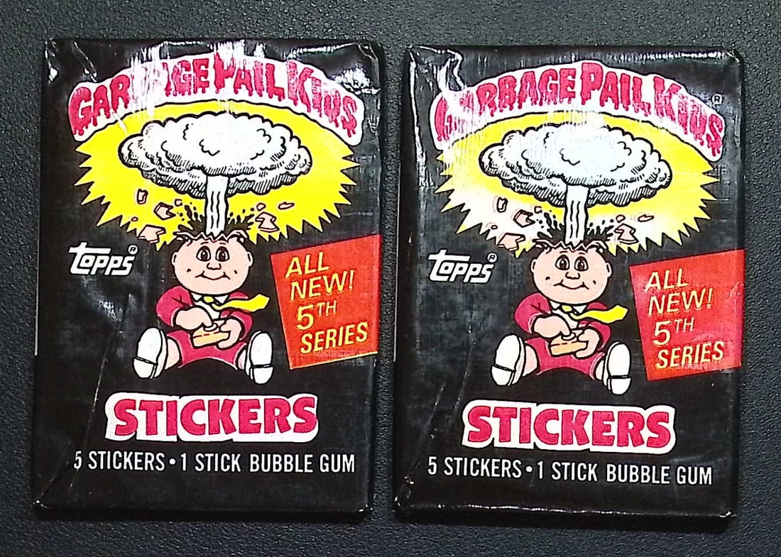 2 COUNT: 1986 Topps Vintage Garbage Pail Kids Retail Box Wax Pack - 5th Series (1 of 1)