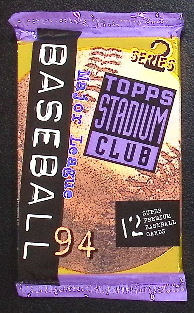 1994 Topps Stadium Club Series 2 Vintage Baseball Retail Box Wax Pack: Vintage Valuable Topps Baseball MLB Trading & Sports Cards, Robin Yount, George Brett, Rickey Henderson, Nolan Ryan, Old Sports Cards for Sale Near Me, World Series & hall of Fame Players, Auction Mem