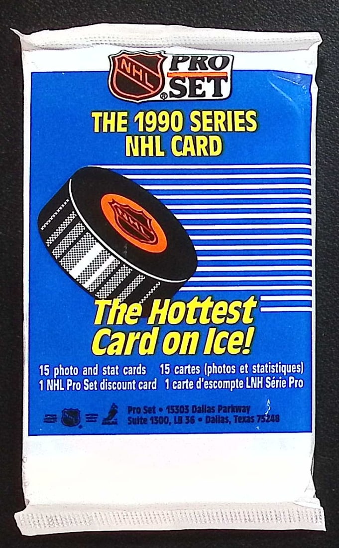 1990 Pro Set Vintage Hockey Cards Retail Box Pack Sports Cards Brett Hull Ray Bourque (1 of 1)