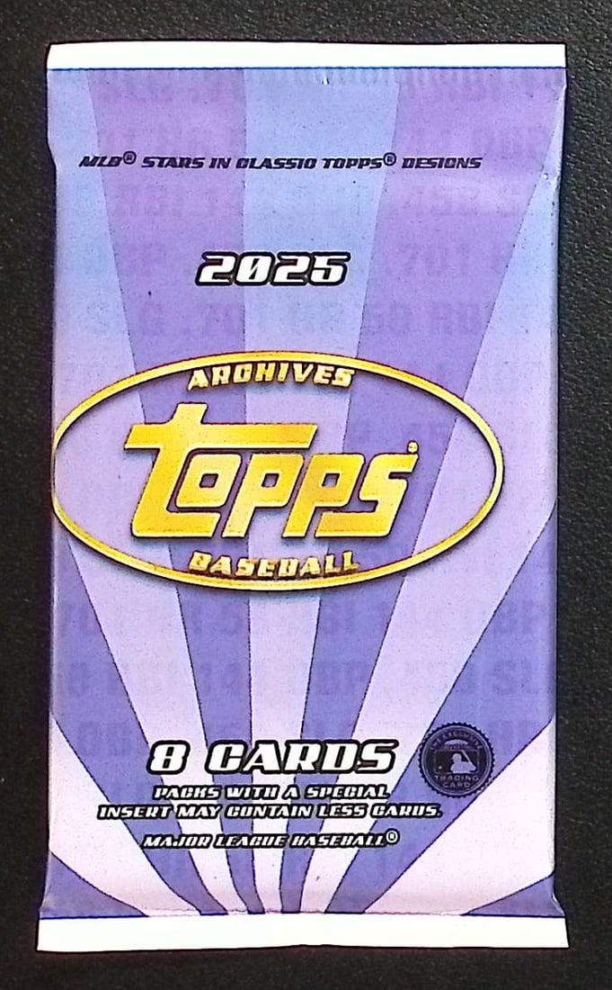 2025 Topps ARCHIVES Baseball BLASTER BOX PACK - MLB Trading Cards: Factory Sealed Topps Baseball MLB Trading & Sports Cards, Rookie Cards in this set are James Wood, Dylan Crews, Speckled, SP, SSP, Variations, Autographs, Chrome, Refractors, 1976 Topps, Sports Cards
