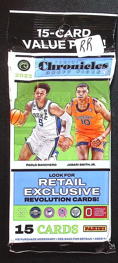 2022 Panini Chronicles Draft Picks Basketball Hanger Value Pack, Rookies: Paolo Banchero, Chet (1 of 1)