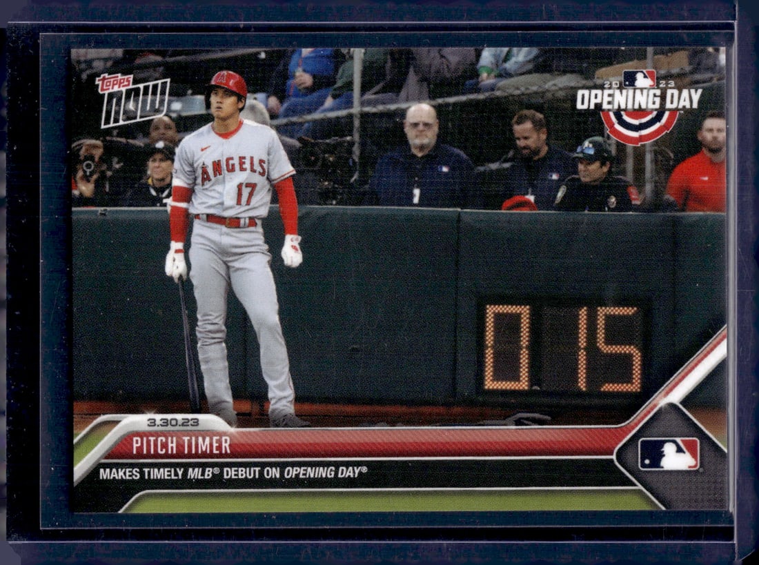 Shohei Ohtani Pitch Timer 2023 Topps Now #13 Angels, Dodgers: Topps Baseball MLB Trading & Sports Cards, Sports Cards for Sale Near Me, World Series & Hall of Fame Players Memorabilia, Refractors, X-Fractors, Numbered, SP, SSP, Valuable Auction Memorabilia Lots 