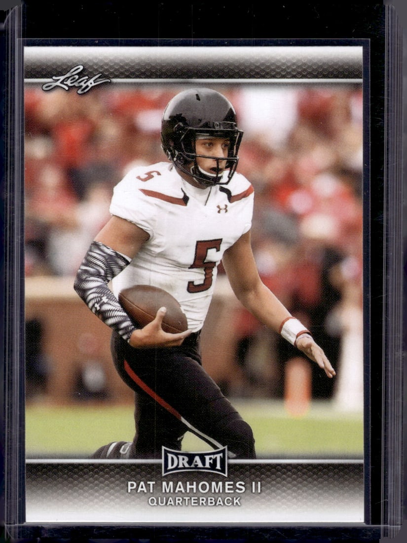 Patrick Mahomes Rookie Card 2017 Leaf #56 Texas Tech, Chiefs (1 of 2)