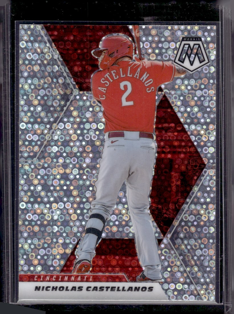 Nick Castellanos Quick Pitch Prizm 2021 Mosaic #173 Philadelphia Phillies: Panini Baseball MLB Trading & Sports Cards, Sports Cards for Sale Near Me, Prizm, Mosaic, Select, SP, SSP, Auction Memorabilia Lots for Sale On Line, World Series & Hall of Fame Players