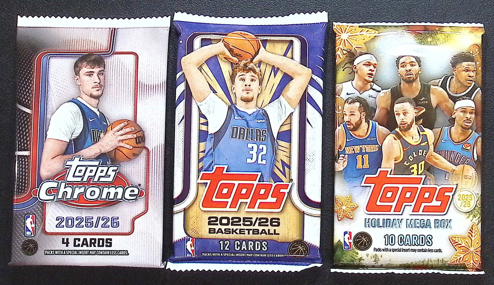 3 - 2025 Topps Basketball Blaster Box Packs: 1 - Chrome, 1 - Flagship, & 1 - Holiday (1 of 1)