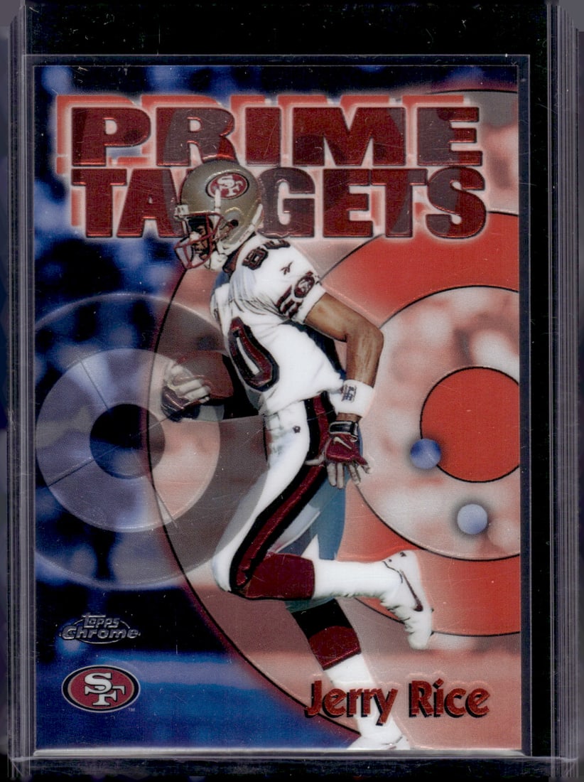 Jerry Rice Prime Targets 1998 Topps Chrome #27 San Francisco 49ers: Topps Football NFL Trading Sports Cards, Sports Cards for Sale Near Me, Super Bowl & Hall of Fame Player Cards, Resurgence, Composite, SP, SSP, Valuable Auction Memorabilia Lots For Sale On Line