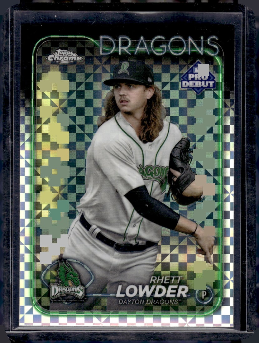 Rhett Lowder Pro Debut Xfractor 2024 Topps Chrome #PDC-92: Topps Baseball MLB Trading & Sports Cards, Sports Cards for Sale Near Me, World Series & Hall of Fame Players Memorabilia, Refractors, X-Fractors, Numbered, SP, SSP, Valuable Auction Memorabilia Lots 