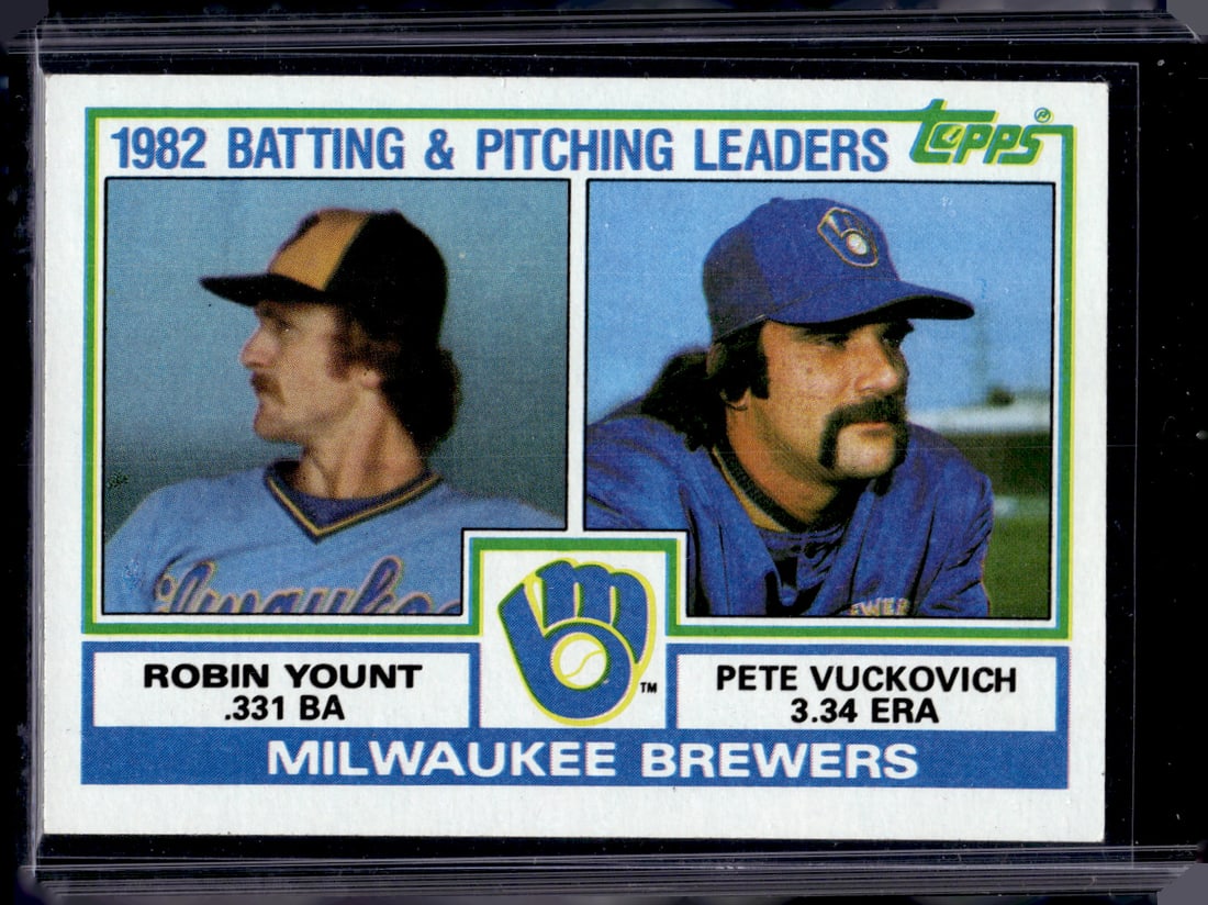 Robin Yount/Pete Vuckovich 1983 Topps #321 Milwaukee Brewers: Topps Baseball MLB Trading & Sports Cards, Sports Cards for Sale Near Me, World Series & Hall of Fame Players Memorabilia, Refractors, X-Fractors, Numbered, SP, SSP, Valuable Auction Memorabilia Lots 