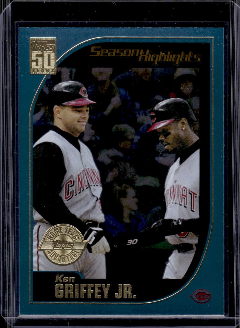Ken Griffey Jr. Home Team Advantage 2000 Topps #389 Reds, Mariners: Topps Baseball MLB Trading & Sports Cards, Sports Cards for Sale Near Me, World Series & Hall of Fame Players Memorabilia, Refractors, X-Fractors, Numbered, SP, SSP, Valuable Auction Memorabilia Lots 