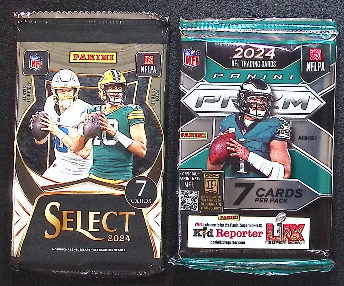 2 - 2024 Panini Football Mega Box Packs: 1 - Prizm, & 1 - Select Drake Maye, Bo, Nix, Jayden Daniels: Panini Rookie Football NFL Trading & Sports Cards, Rookie Cards in This Set are Jayden Daniels, Bo Nix, Drake Maye, Marvin Harrison, Jr, JJ McCarthy, Football & Sports Cards for Sale Near Me, Silver,