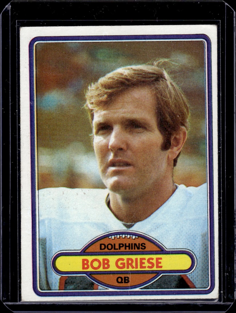 Bob Griese 1980 Topps #35 Miami Dolphins: Topps Football NFL Trading Sports Cards, Sports Cards for Sale Near Me, Super Bowl & Hall of Fame Player Cards, Resurgence, Composite, SP, SSP, Valuable Auction Memorabilia Lots For Sale On Line