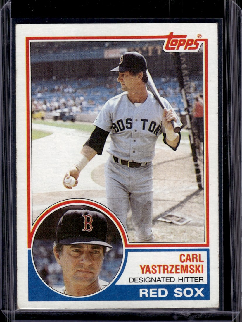 Carl Yastrzemski 1983 Topps #550 Boston Red Sox: Topps Baseball MLB Trading & Sports Cards, Sports Cards for Sale Near Me, World Series & Hall of Fame Players Memorabilia, Refractors, X-Fractors, Numbered, SP, SSP, Valuable Auction Memorabilia Lots