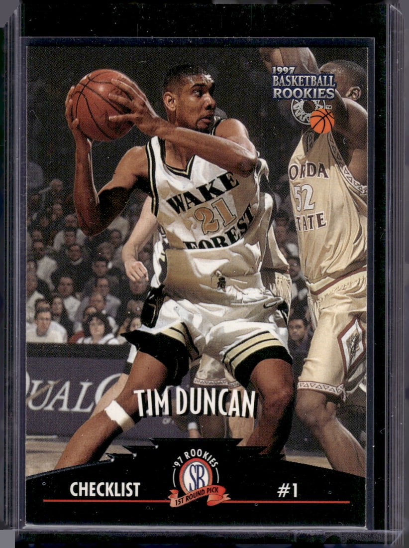 Tim Duncan Rookie Card 1997 Score Board #61 Wake Forest, Spurs (1 of 2)