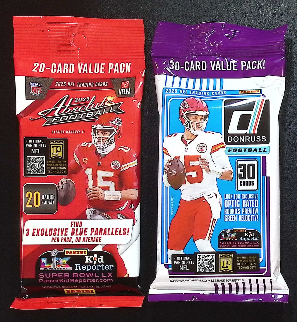 2 - 2025 Football Hanger Value Packs: 1 - Panini Absolute & 1 - Donruss (1 of 1)